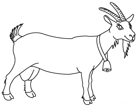 Коза раскраска