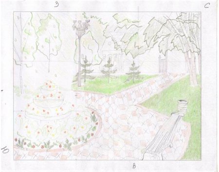 Раскраска парки скверы бульвары