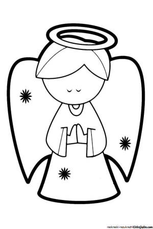 Ангел раскраска для детей