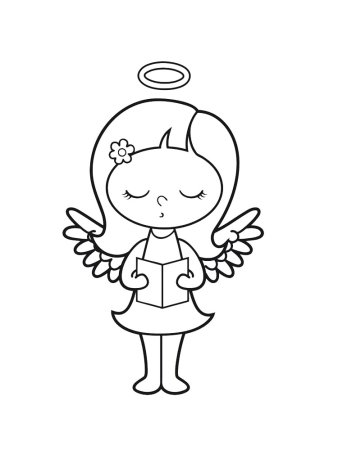Ангелочки раскраска