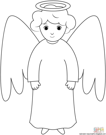 Ангел раскраска для детей