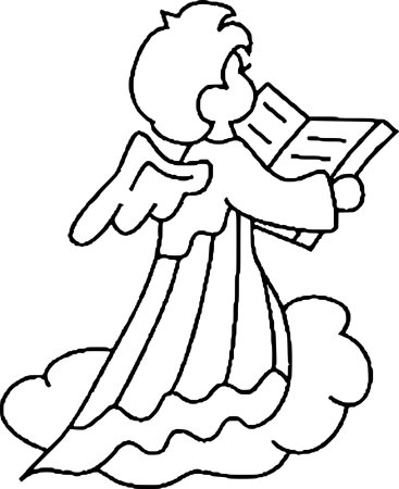 Ангел раскраска