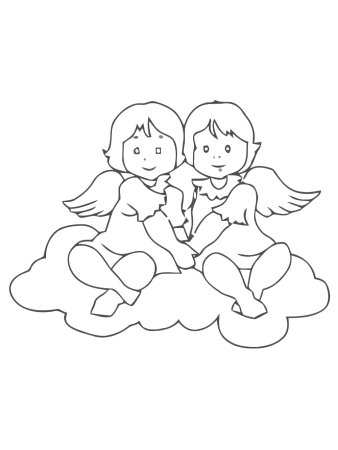 Ангел раскраска для детей