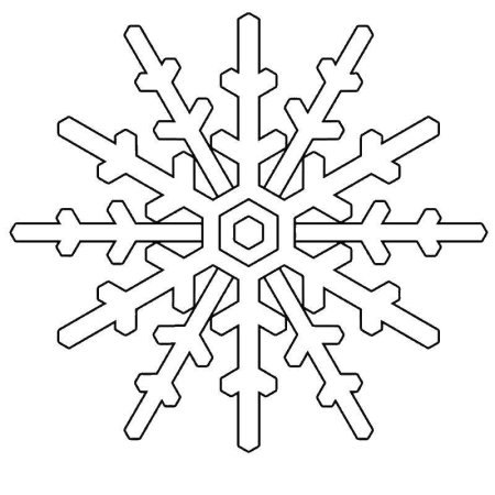 Снежинка раскраска для детей