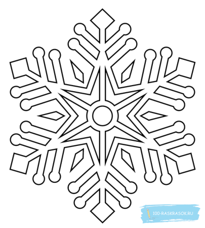 Снежинка раскраска