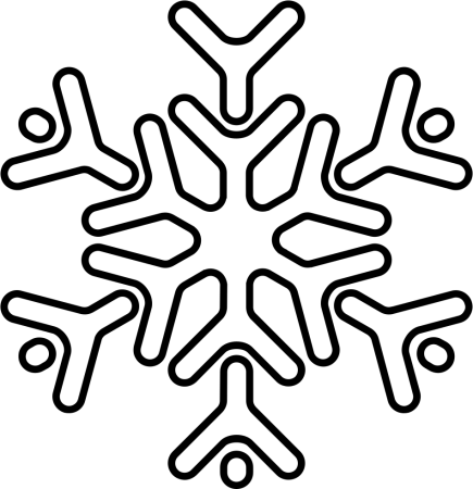 Снежинка раскраска