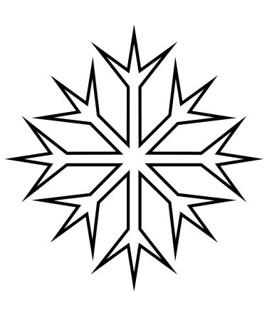 Снежинка раскраска