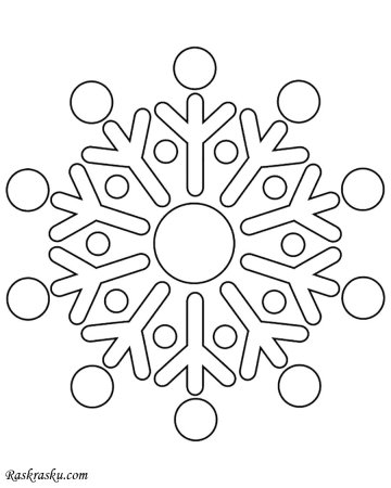 Снежинка раскраска