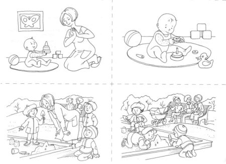 Сюжетные картинки раскраски