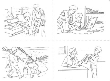 Сюжетные картинки раскраски