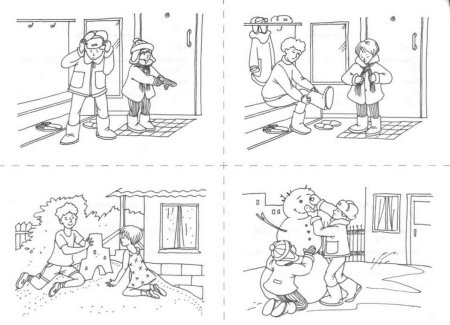 Рассказ по картинкам раскраска