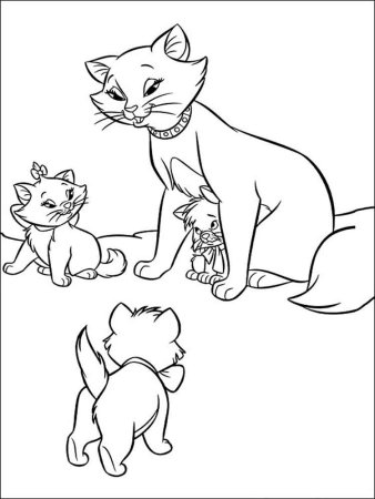 Кошки Аристократы раскраска