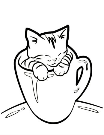 Раскраска. Котики