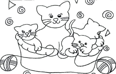 Котенок раскраска для детей
