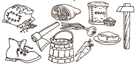 Раскраска к сказке каша из топора