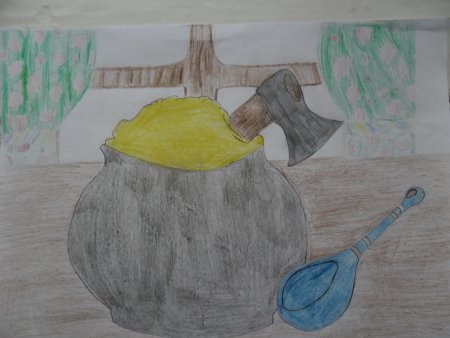 Каша из топора нарисовать