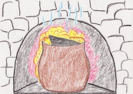 Каша из топора рисунок карандашом