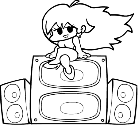 Раскраска Friday Night Funkin Pico