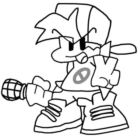 Friday Night Funkin раскраска boyfriend