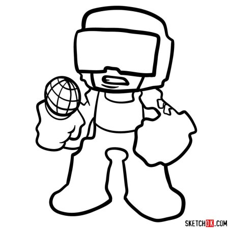 Раскраски Friday Night Funkin Tankman