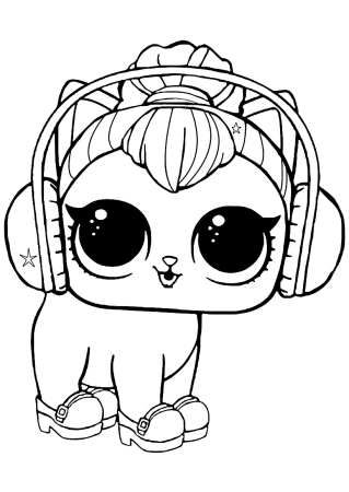 Кукла lol OMG раскраска