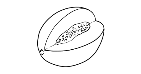 Арбуз и дыня раскраска для детей