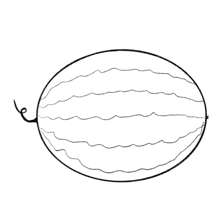 Дыня картинка раскраска