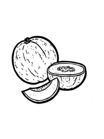 Арбуз раскраска для детей