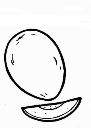 Дыня рисунок черно белый