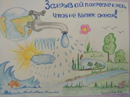 Берегите воду раскраска