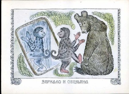 Обезьяна раскраска