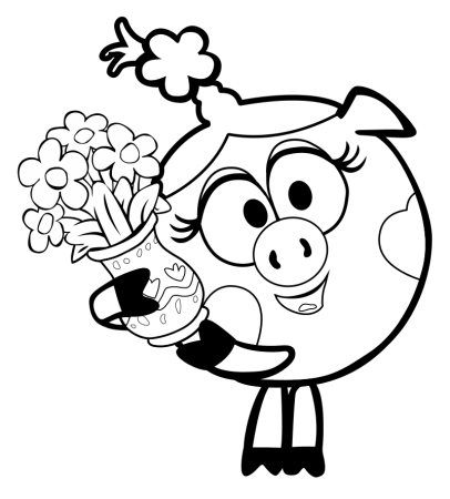 Крошка енот мультфильм раскраска