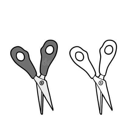 Ножницы раскраска