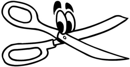 Трафарет ножницы