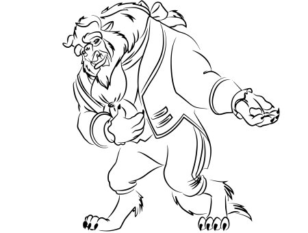 Раскраска Дисней красавица и чудовище