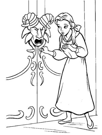 Раскраска Дисней красавица и чудовище