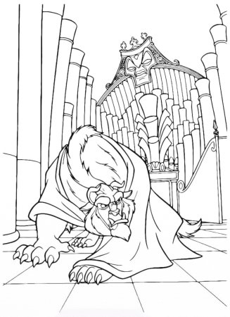 Раскраска Дисней красавица и чудовище
