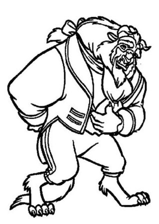 Раскраска Дисней красавица и чудовище