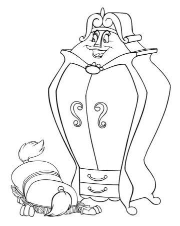 Раскраска Белль красавица и чудовище