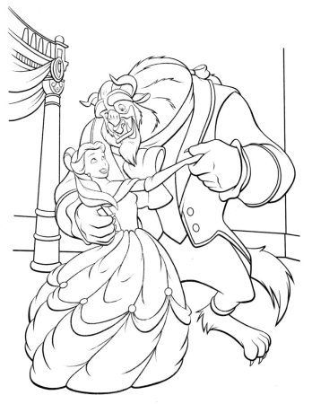 Раскраски Бель из красавицы и чудовища