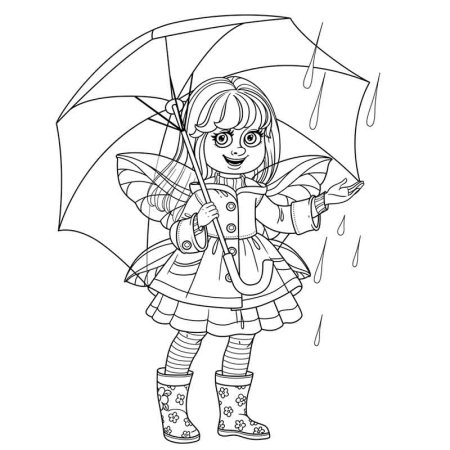 Девочка с зонтом