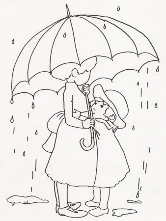 Я С мамой под зонтиком