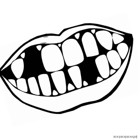 Улыбка раскраска