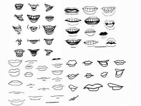 Губы раскраска