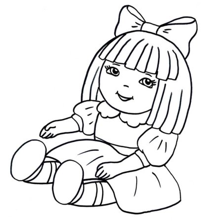 Кукла игрушка раскраска