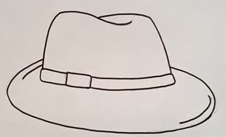 Живая шляпа рисунок карандашом