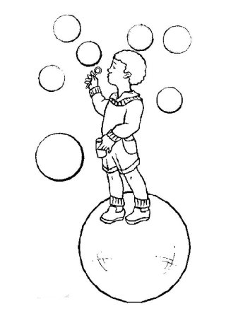 Мыльные пузыри раскраска