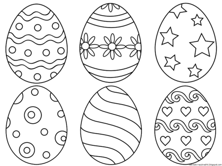 Яйца на Пасху раскраска