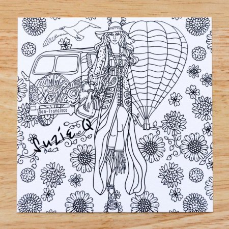 Раскраска антистресс хиппи