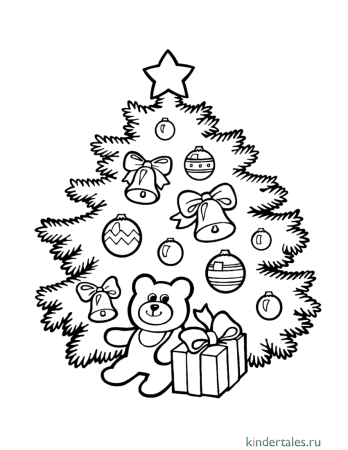 Нарядная елка раскраска